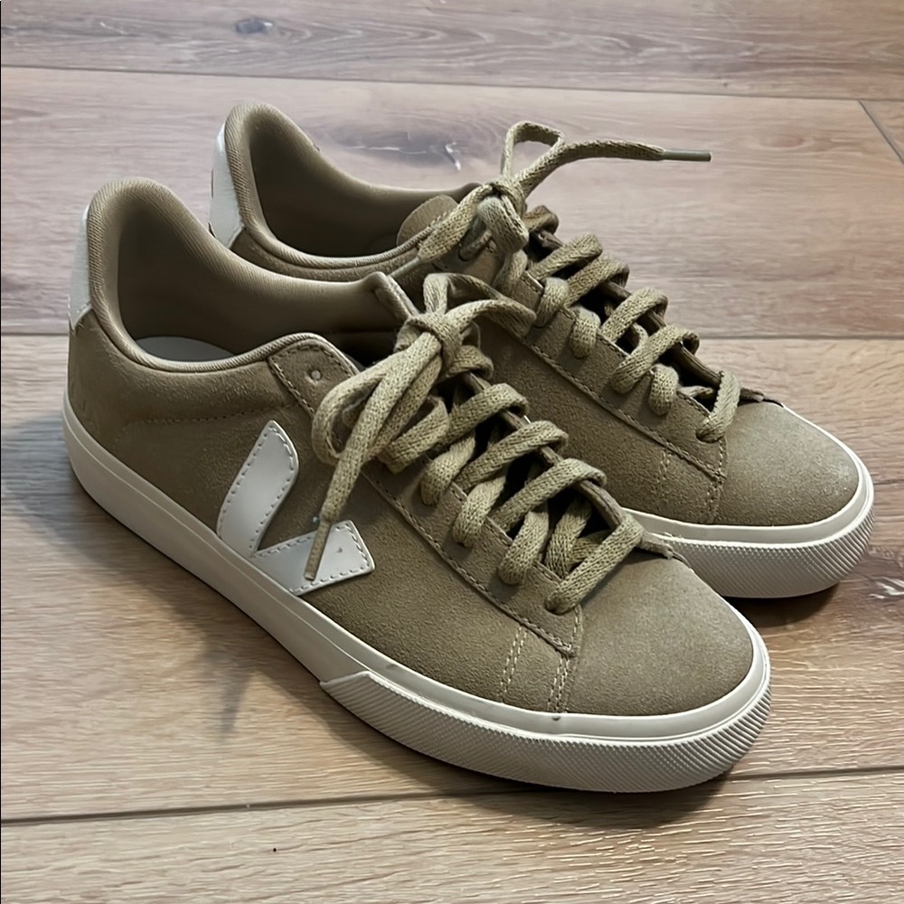 Veja Tan Sneakers with White Details